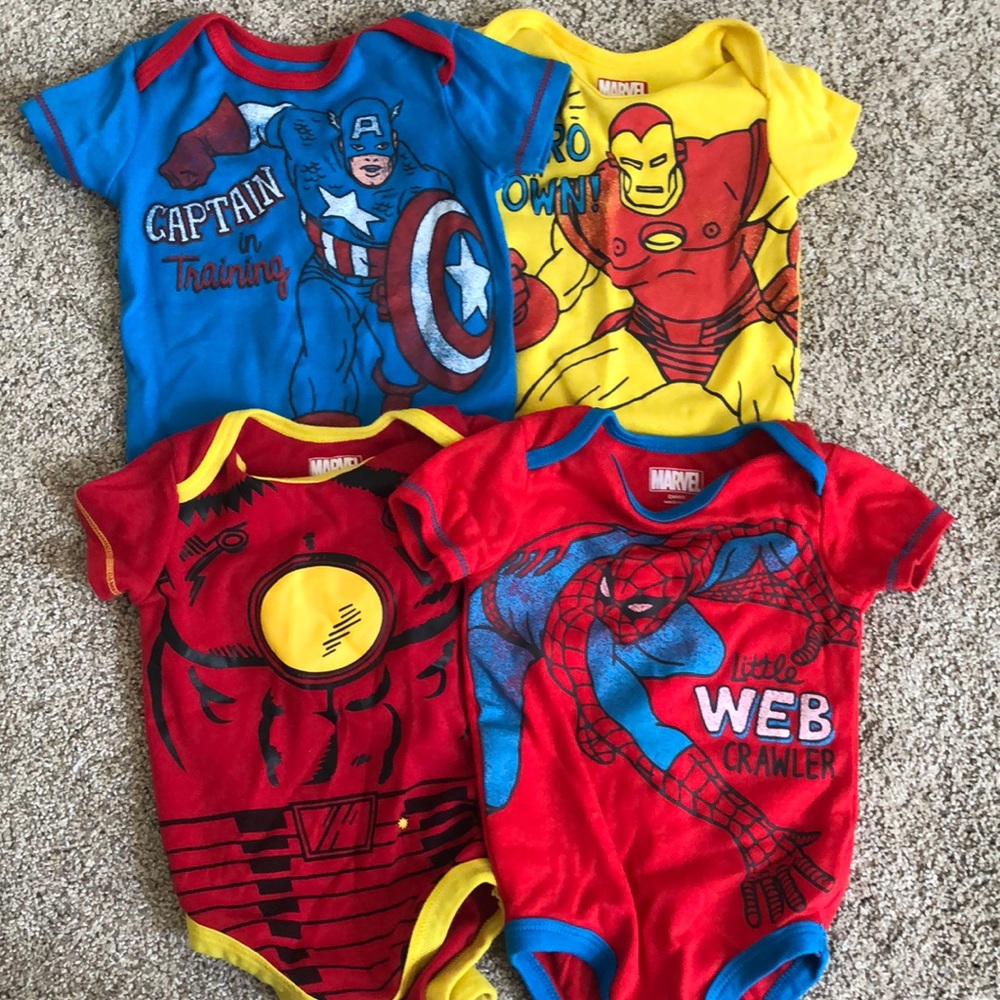Superhero Marvel onesies